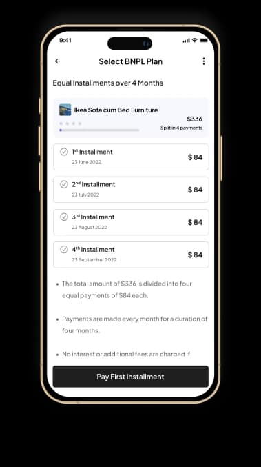 Flexipe Online App Select Plan Screen