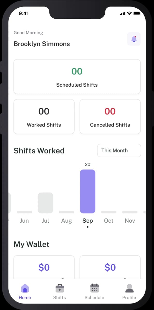 Clinician’s App Onboarding screen 4