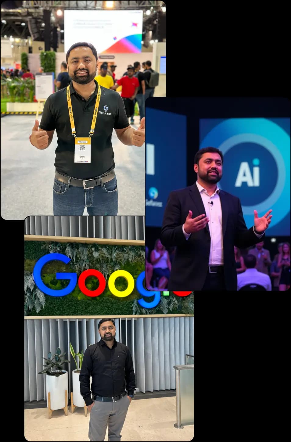 Solguruz CEO Paresh Mayani at tech events and google headquarters