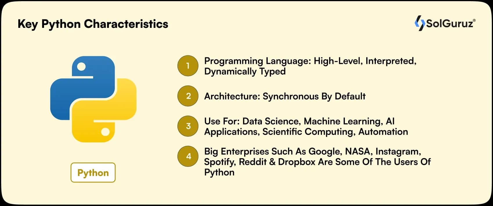 key python characteristics