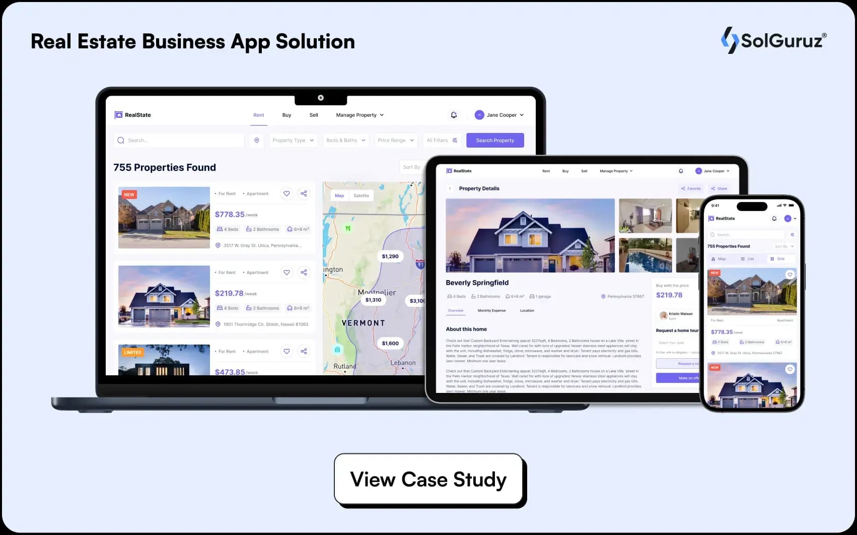 real estate business app solution