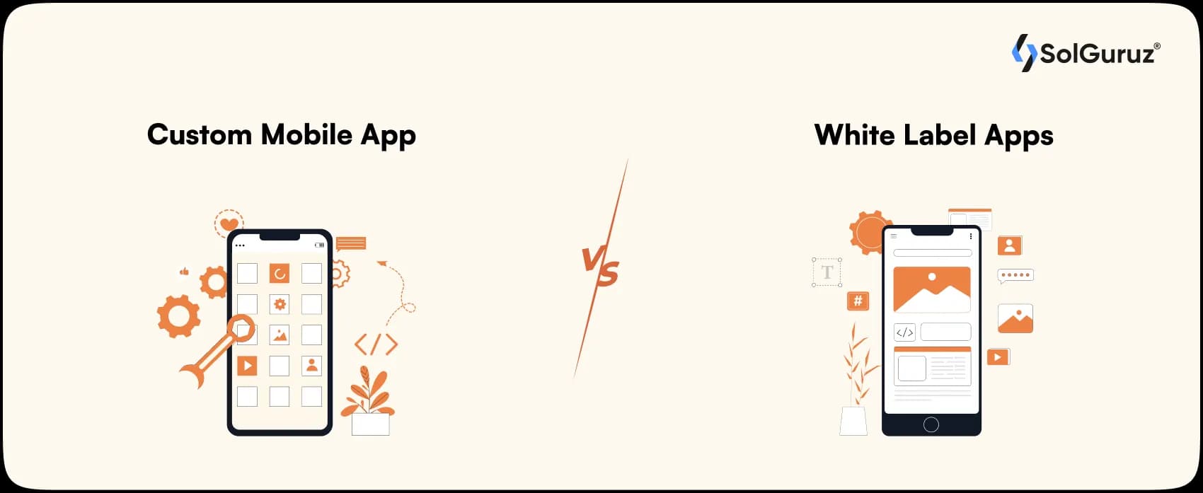 custom mobile app vs white label apps