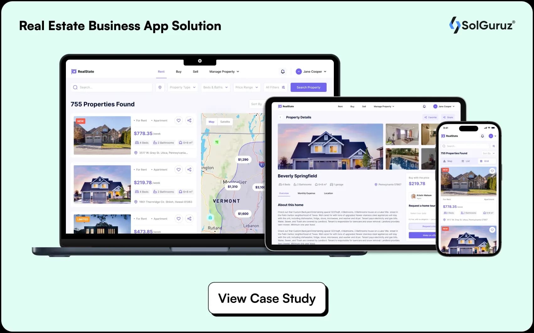real estate business app solution