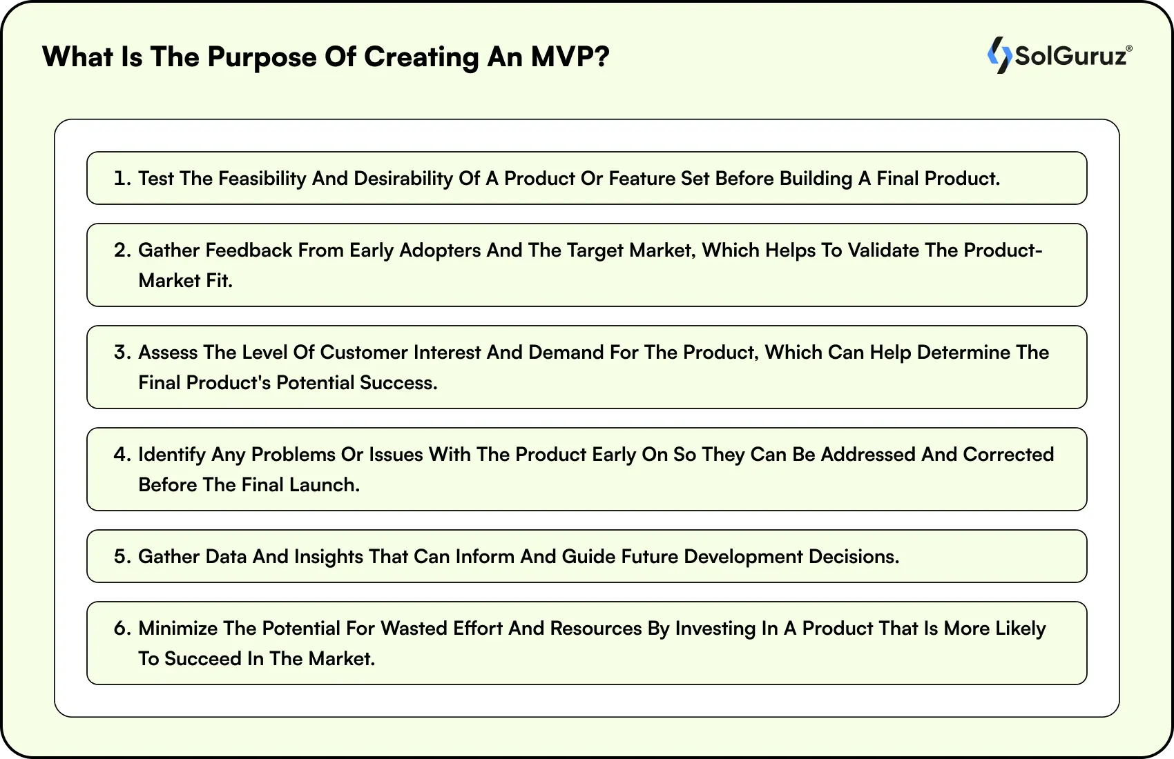 purpose of creating an mvp