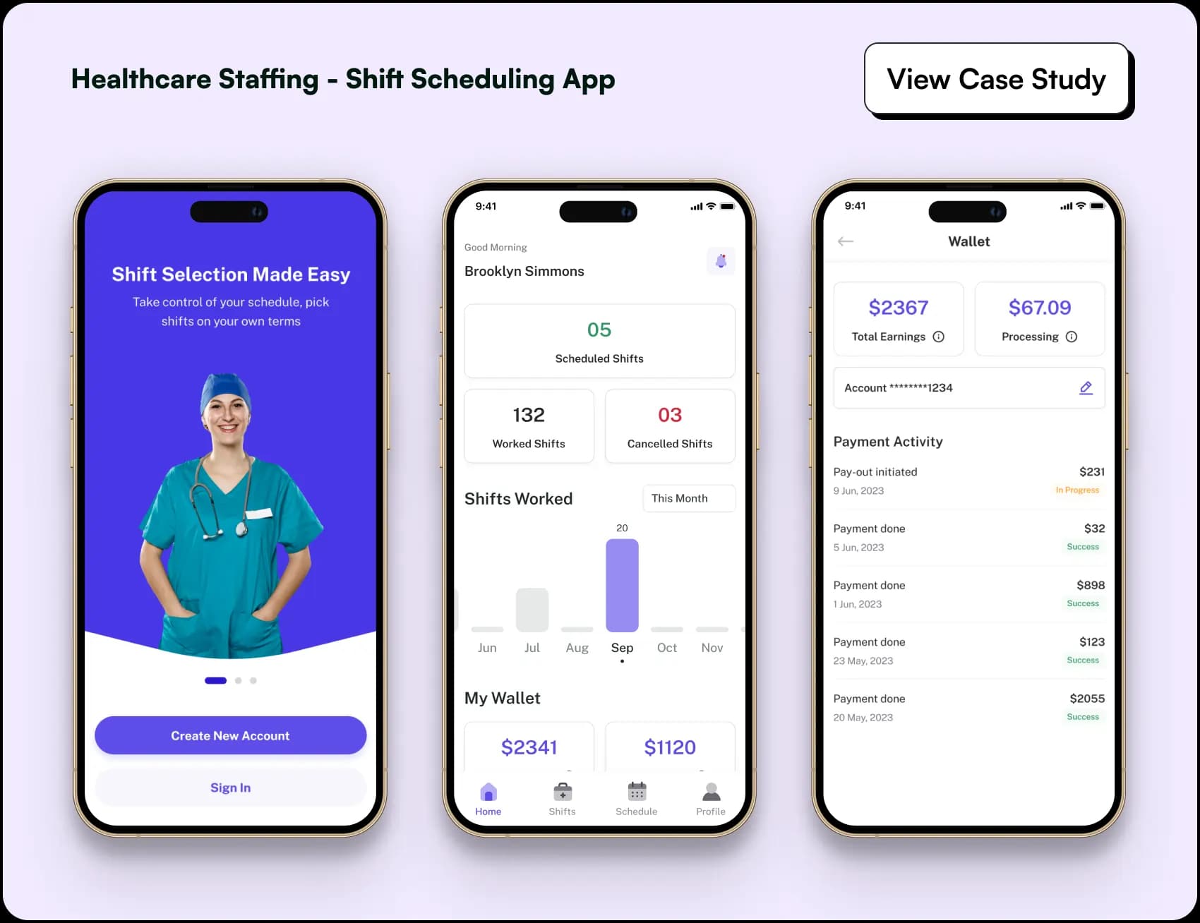 healthcare staffing shift scheduling app