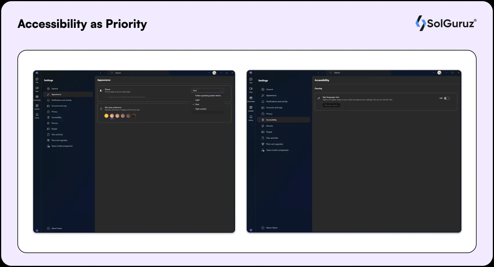 accessibility as priority
