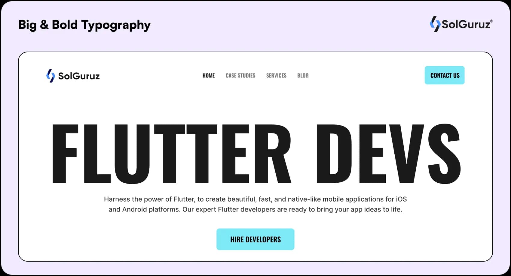 big bold typography