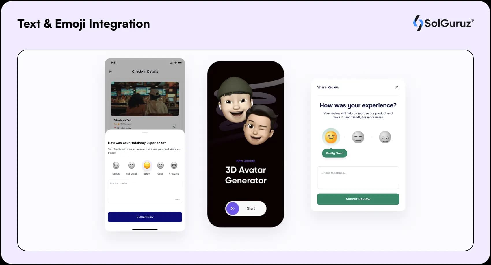 text emoji integration