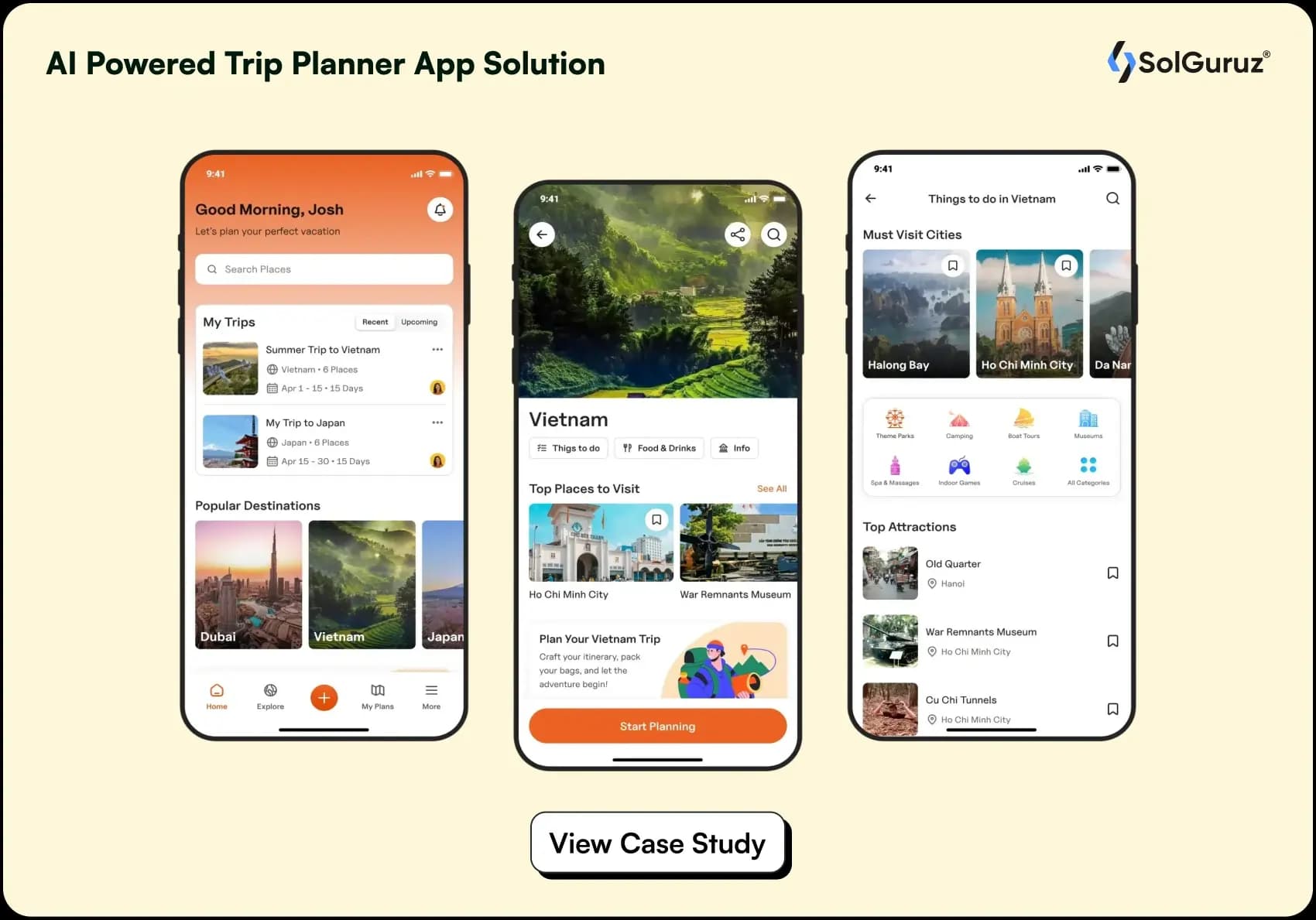 ai powered trip planner app solution