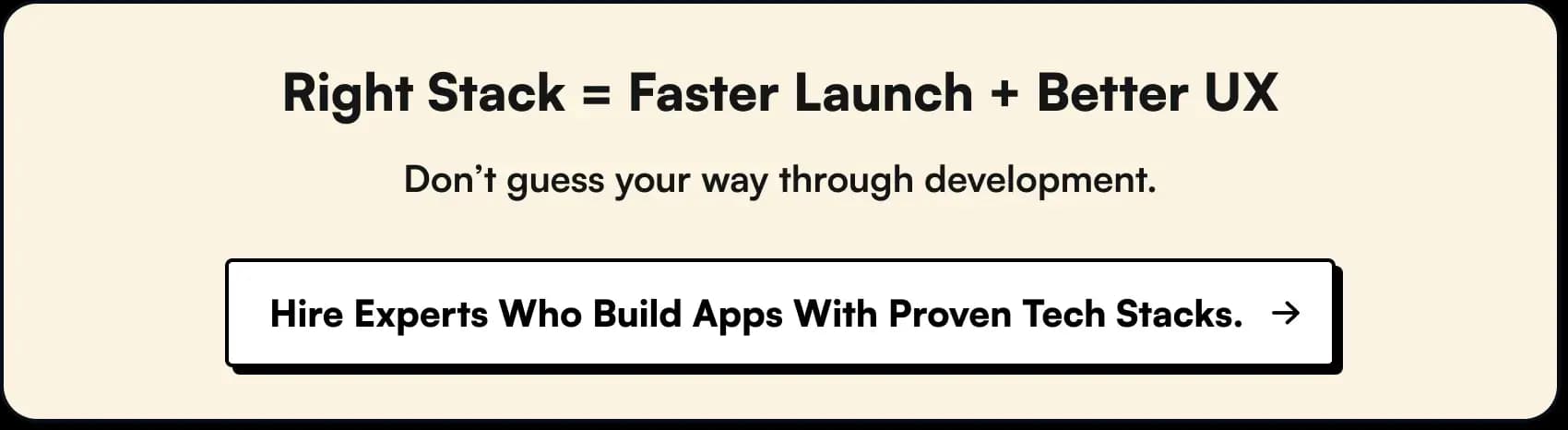 right tech stack faster launch