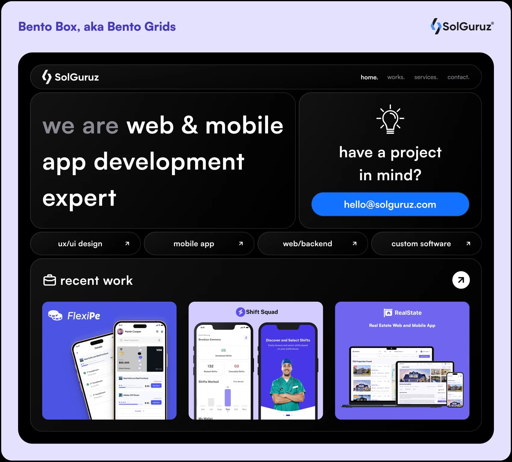 Bento Box, aka Bento Grids is one of the recent most UI/UX Design Trends