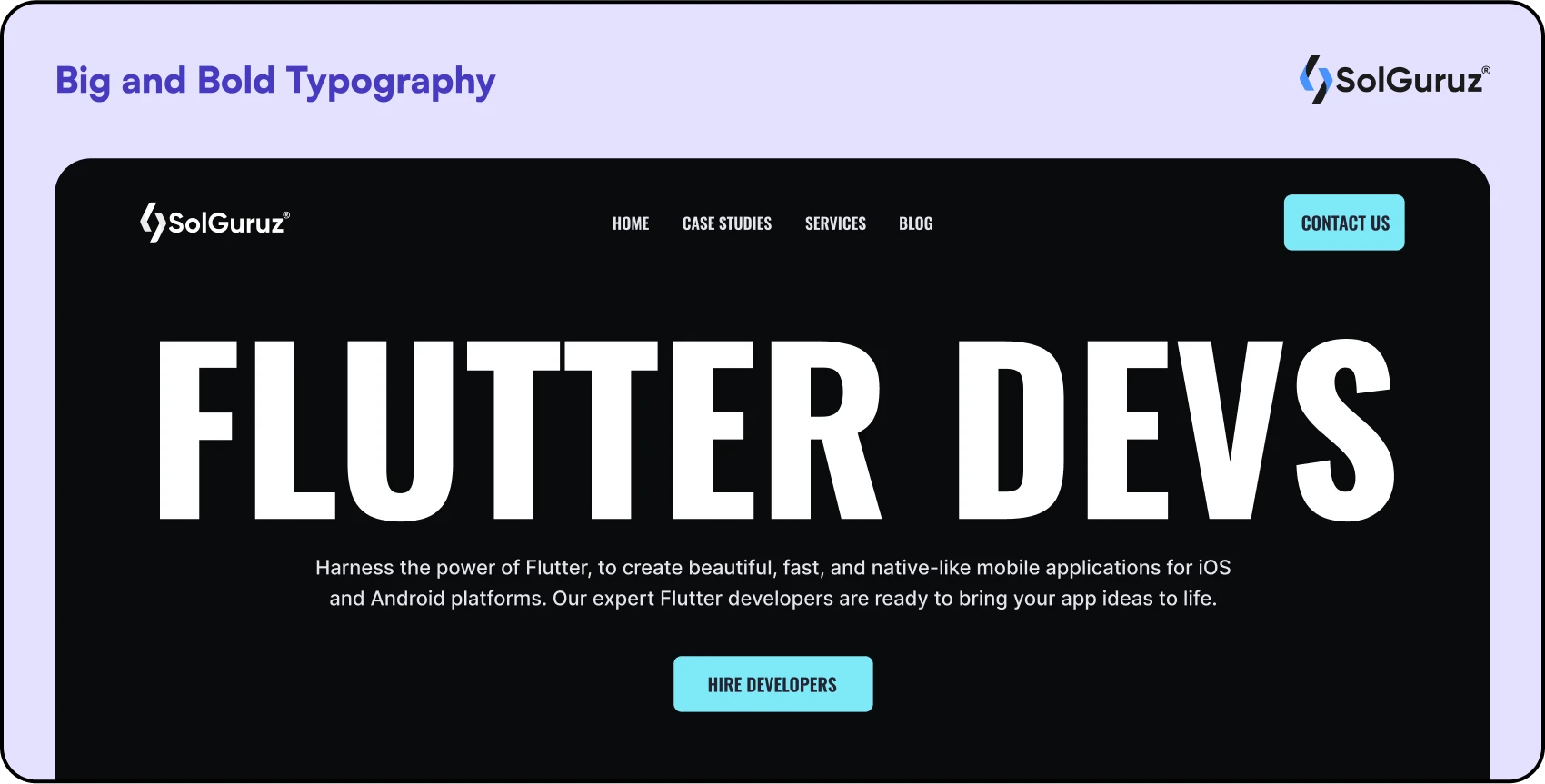 Big and Bold Typography Design Trend