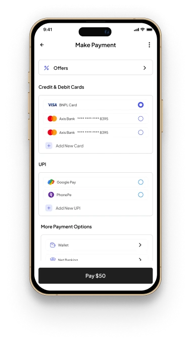 FlexiPe Online App Make Payment Screen