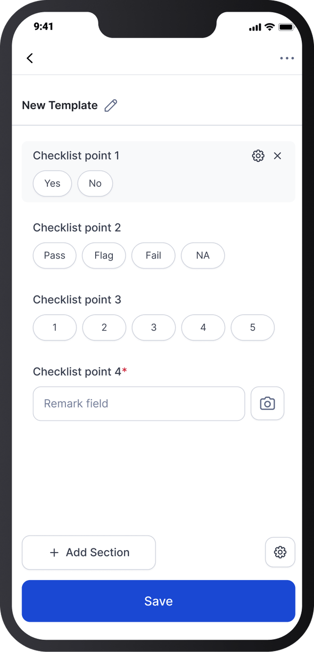 Customisable Checklists