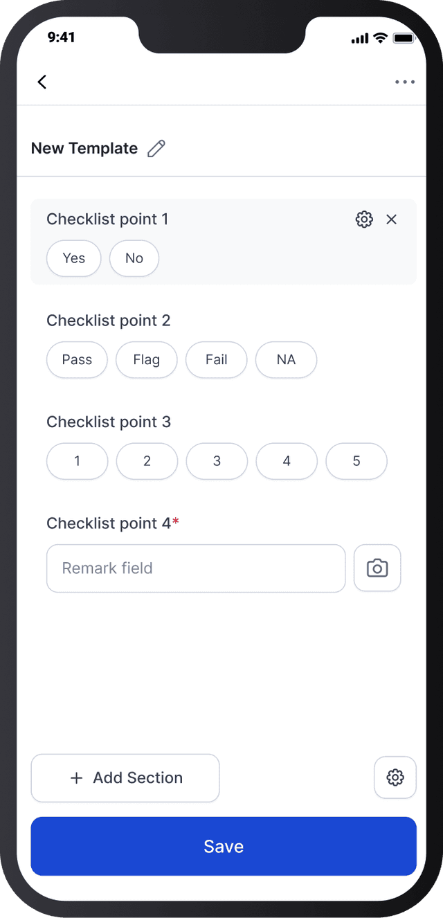 Customisable Checklists