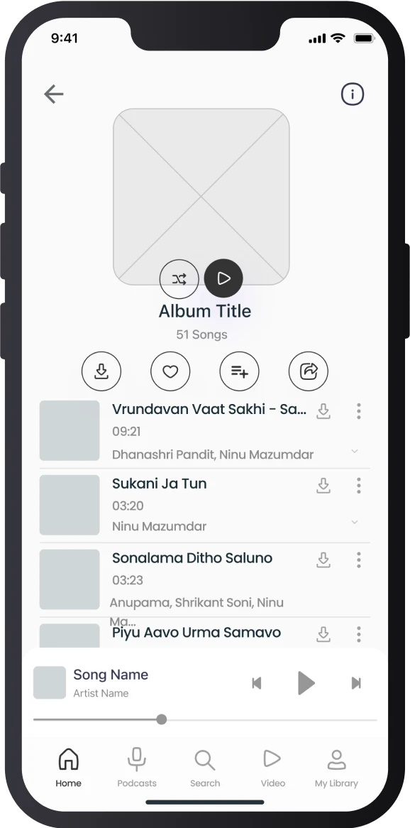 Jalso Wireframes Playlists Screen
