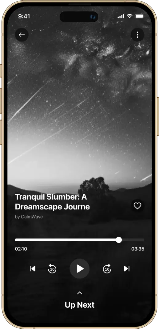 Solguruz Meditation App Music Player Screen