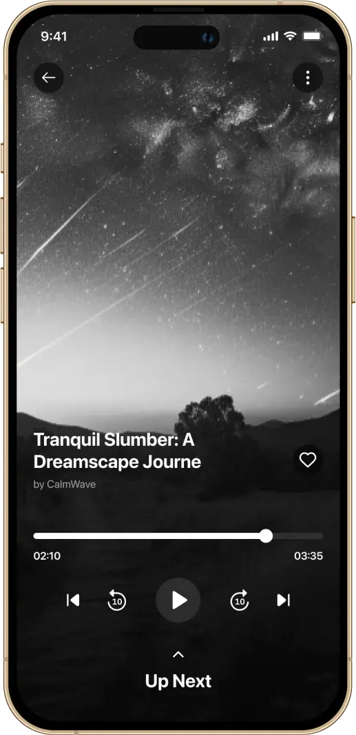 Solguruz Meditation App Music Player Screen