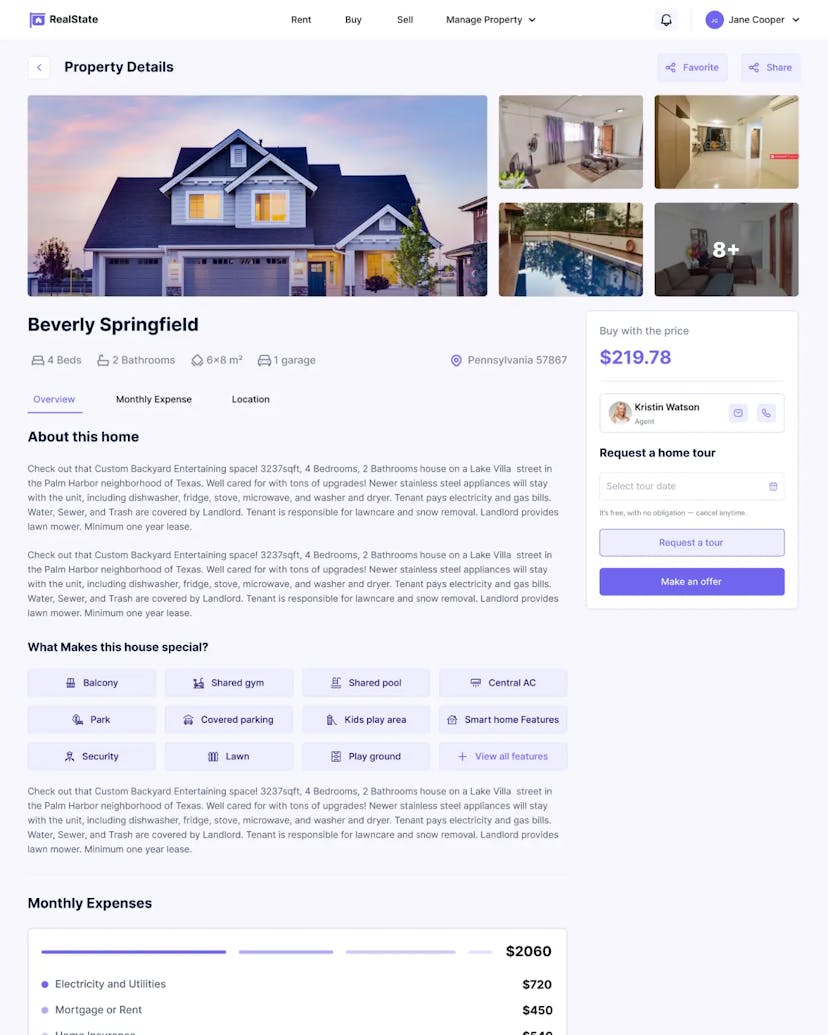 SolGuruz Real Estate Website Portal Property Details