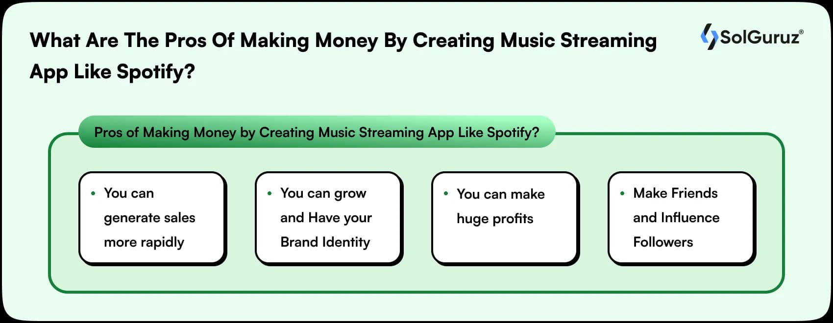 pros of making money by creating music streaming app like spotify