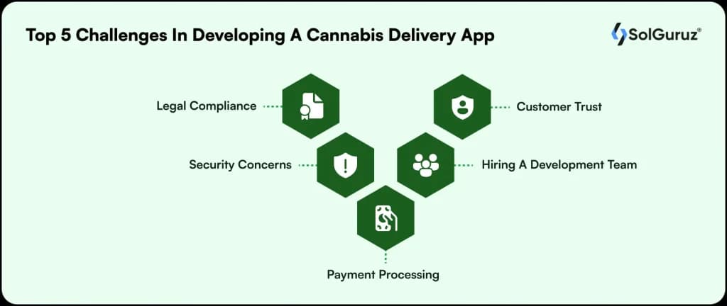 challenges in developing a cannabis delivery app
