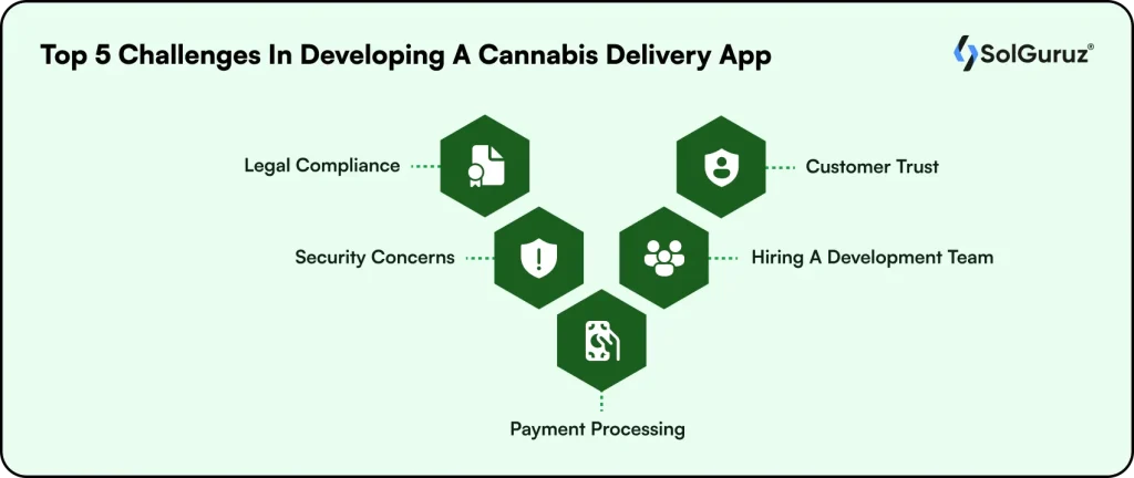 challenges in developing a cannabis delivery app