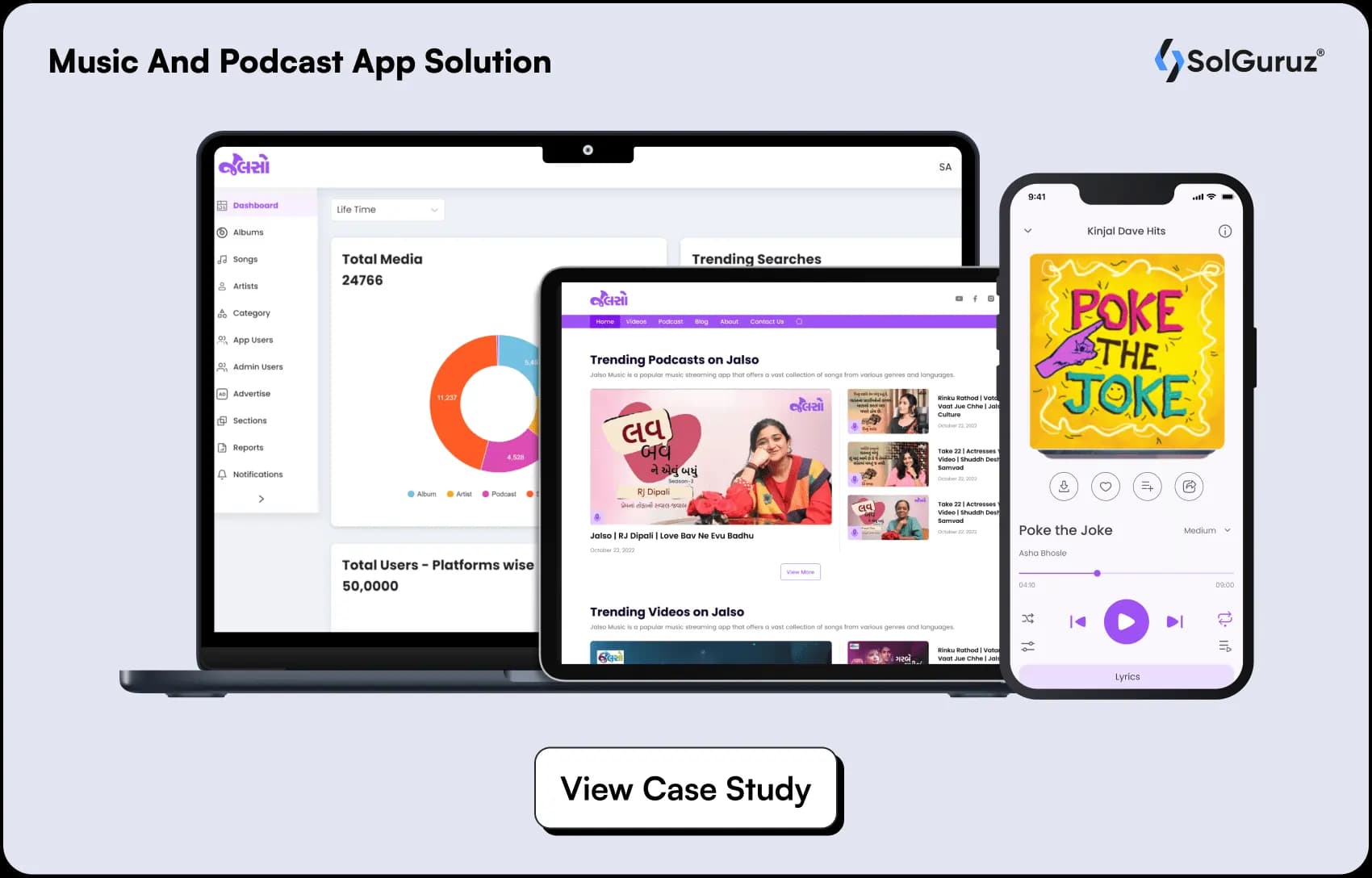 music and podcast app development solution