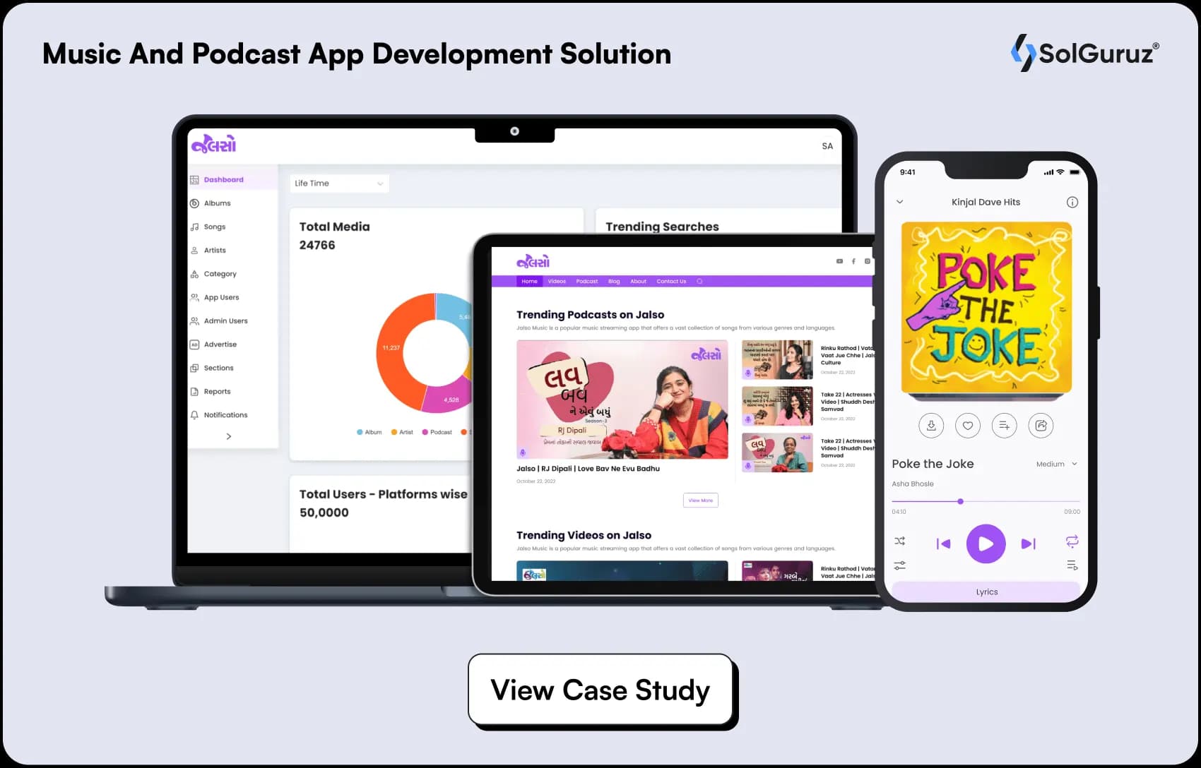 music and podcast app development solution