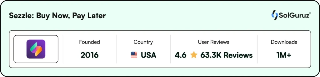 Sezzle Buy Now Pay Later App