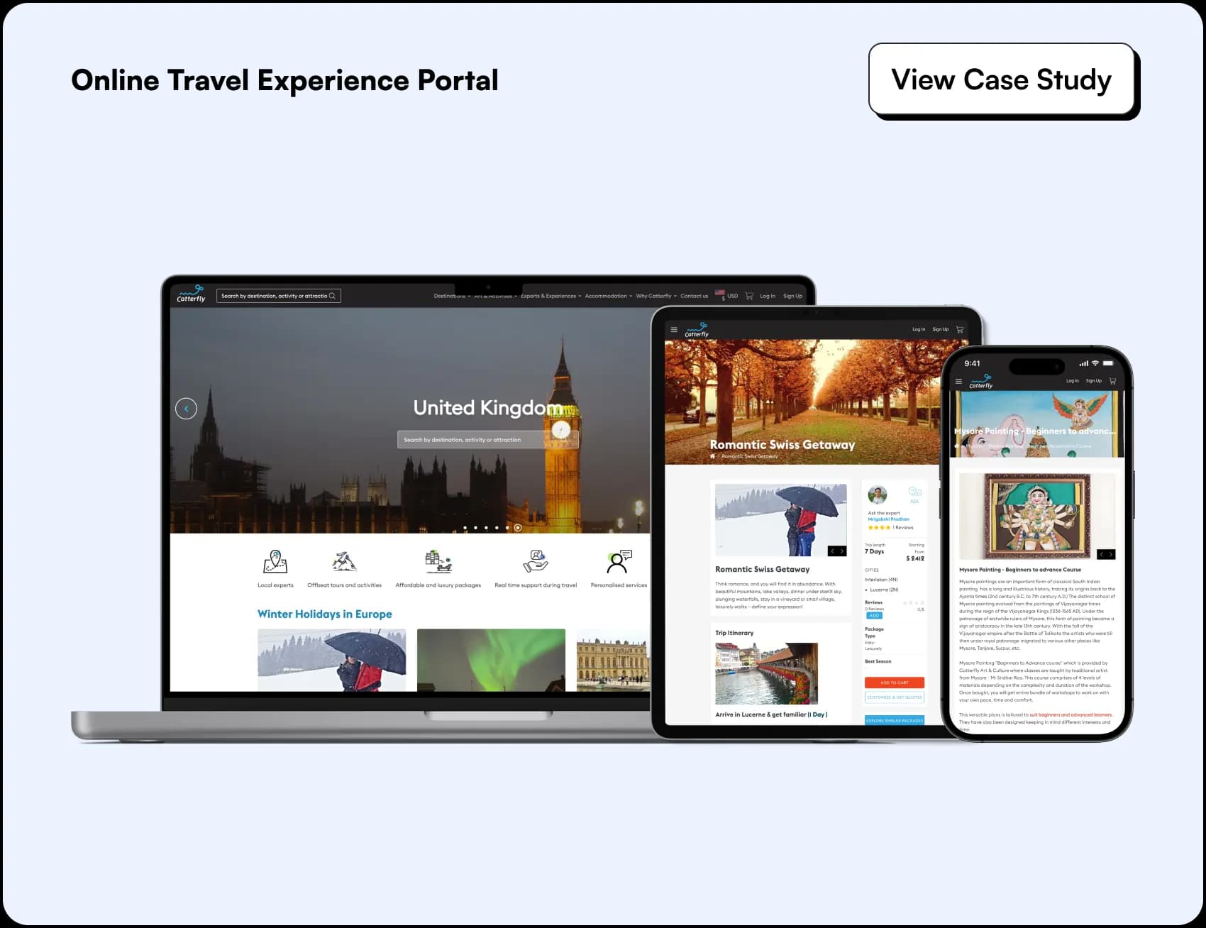 online travel experience portal web and mobile app development case study