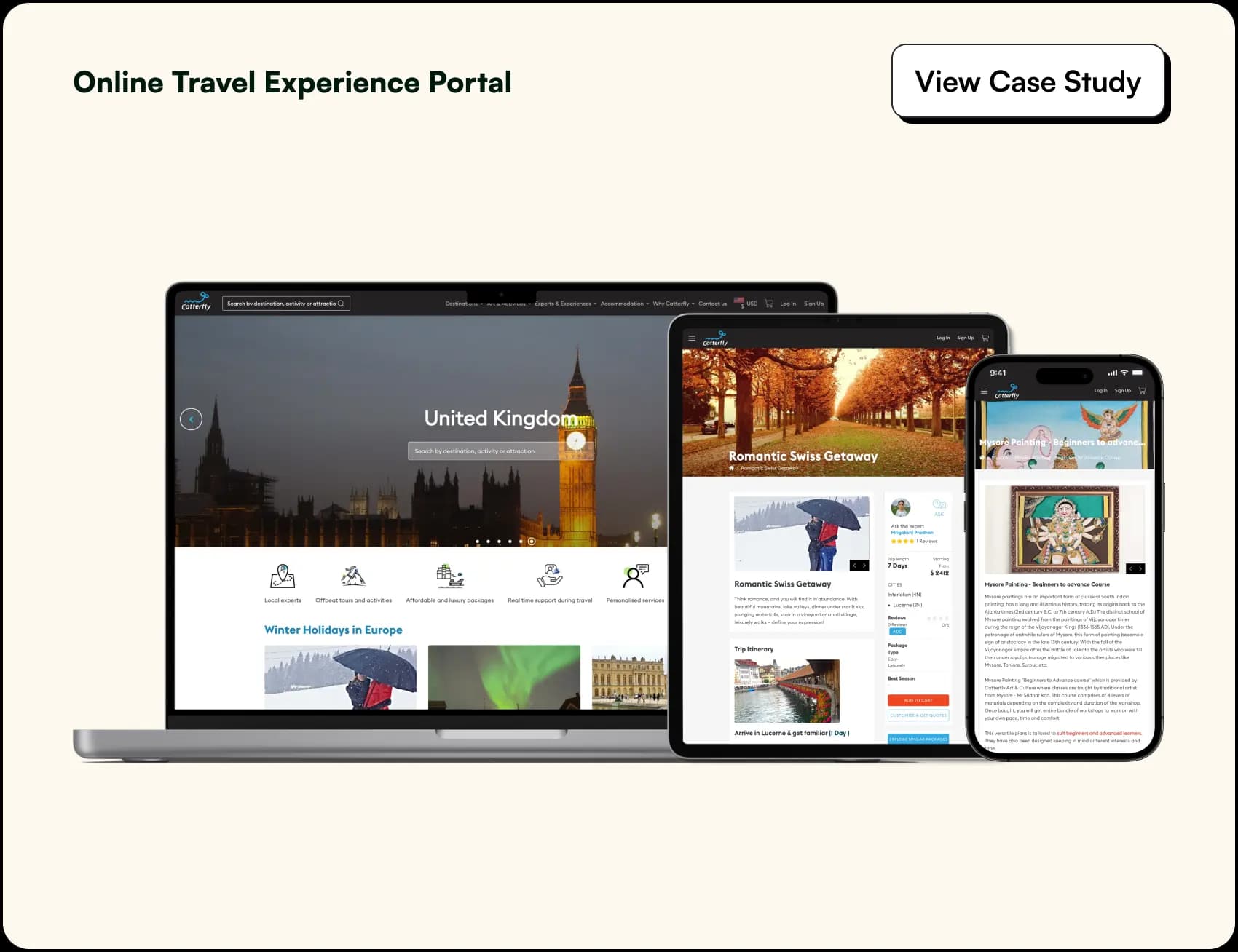online travel experience portal web and mobile app development case study
