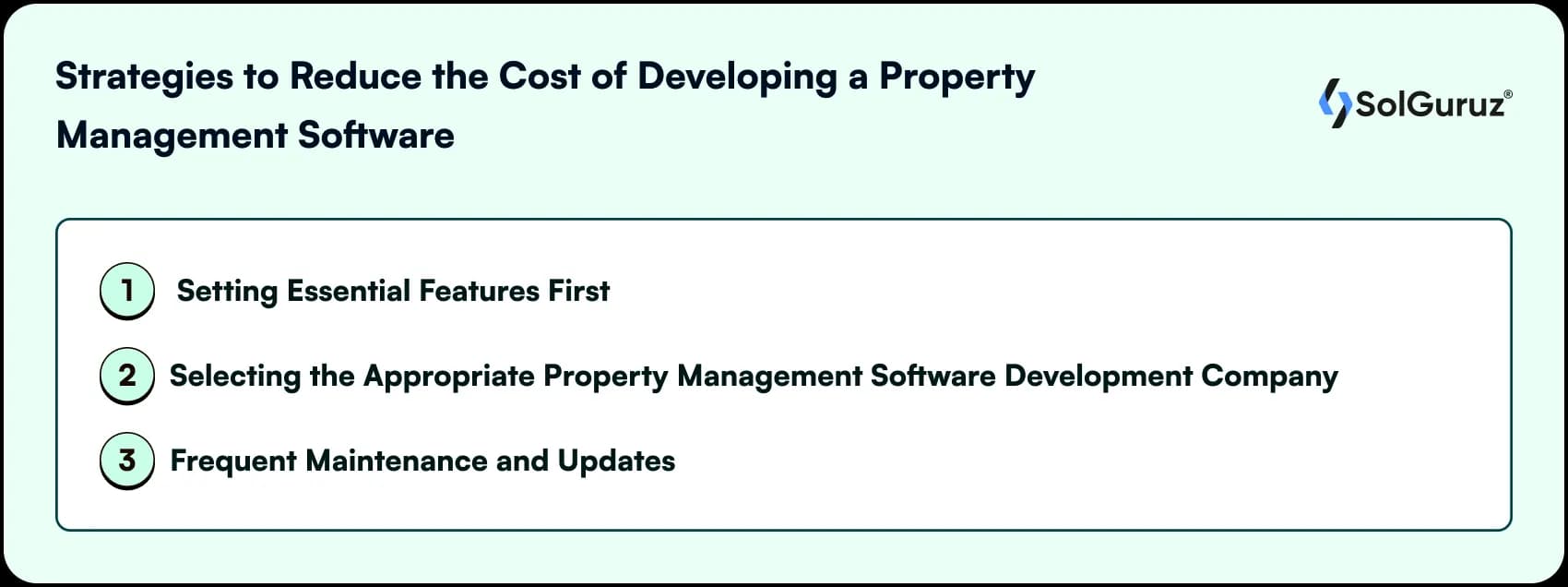 Strategies to reduce the cost of developing property management software