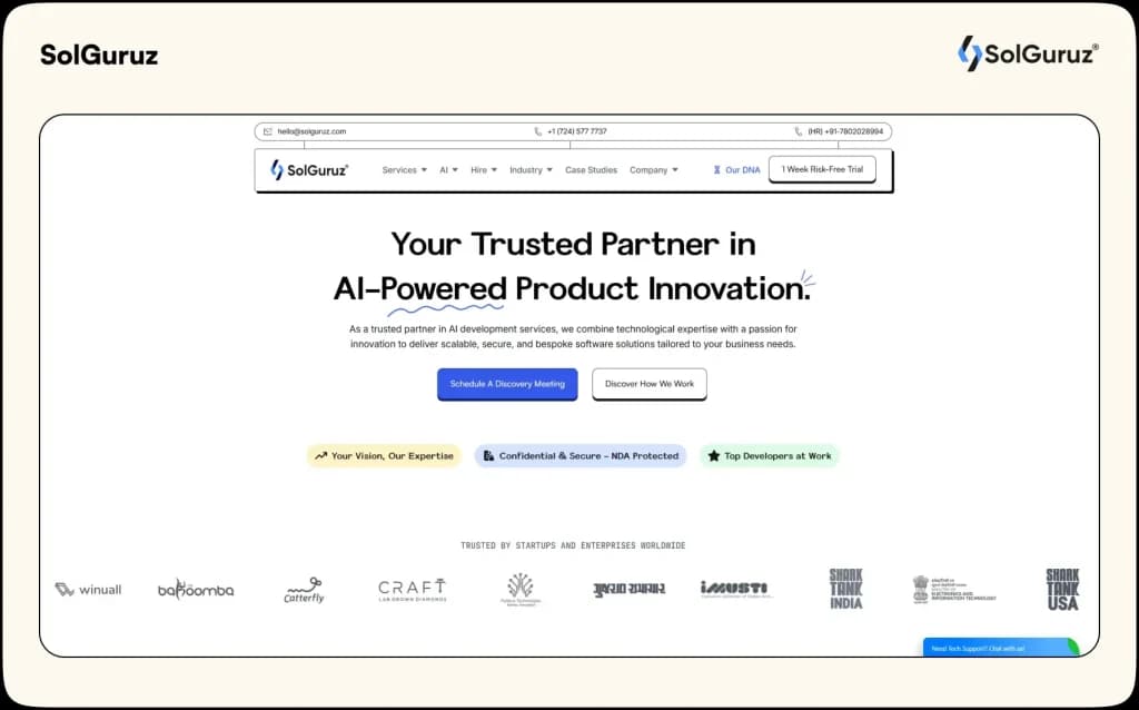 solguruz ai sotware development company