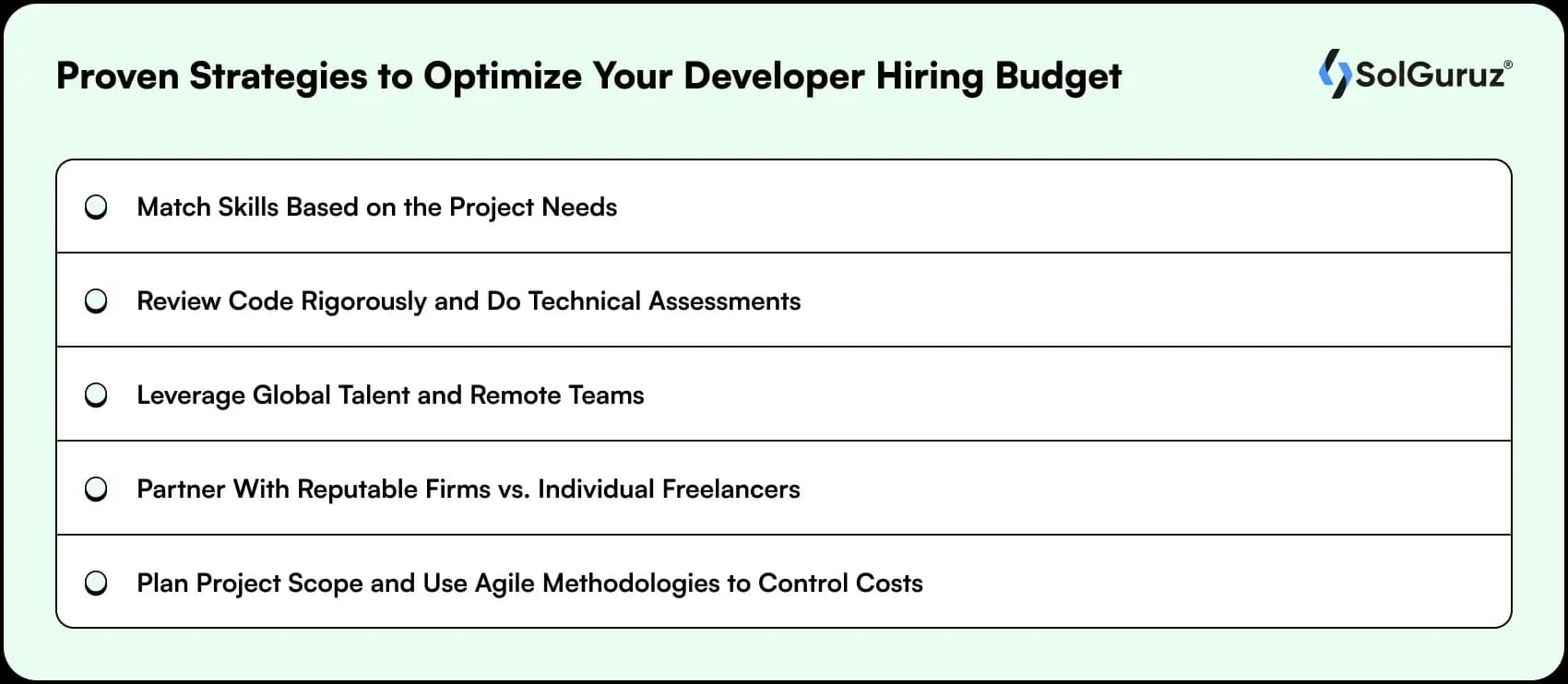 strategies to optimize your developer hiring budget