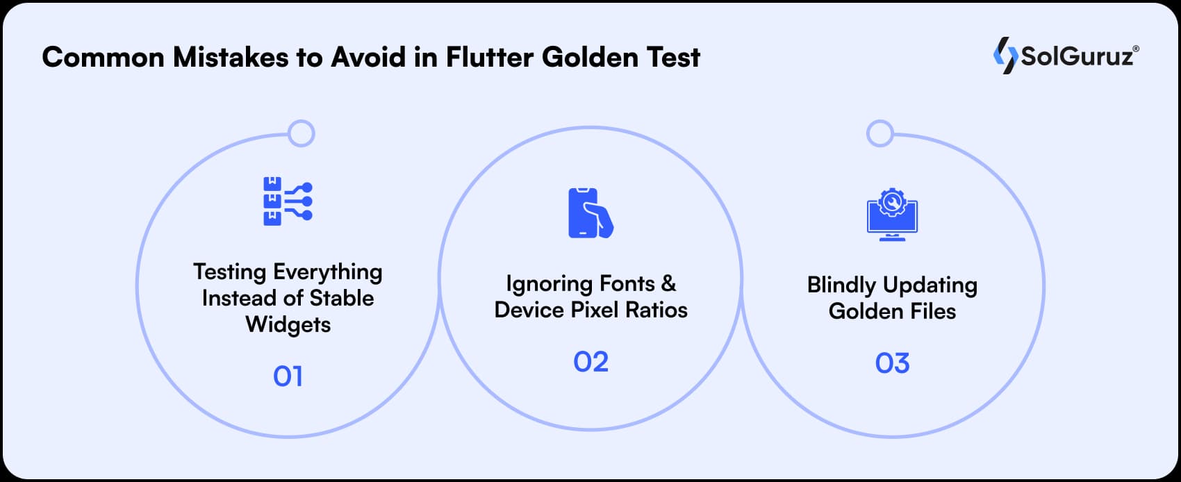 common mistakes to avoid in flutter golden test