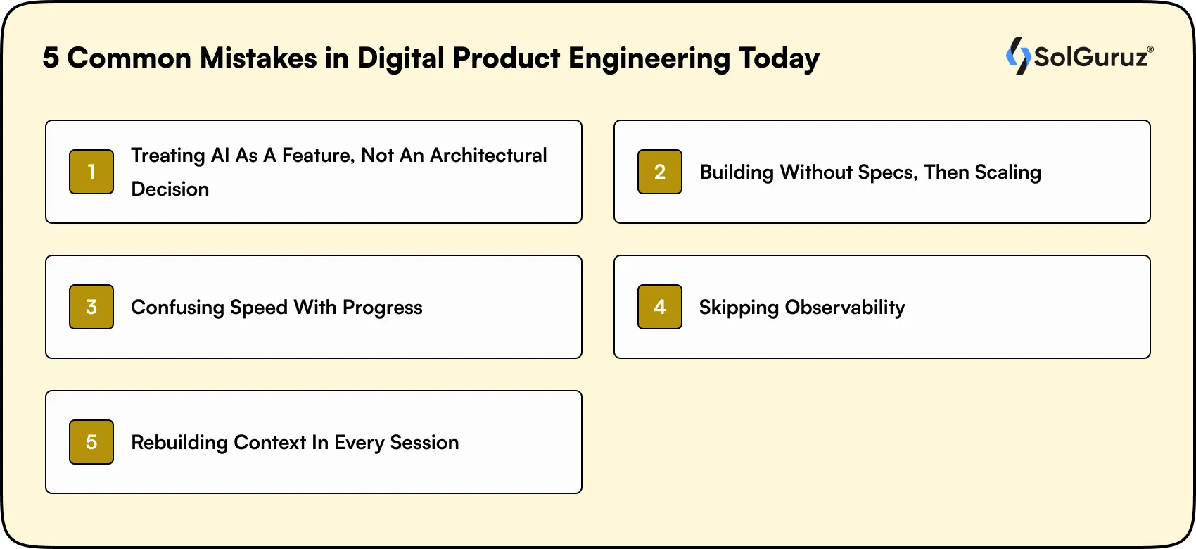 5 Common Mistakes in Digital Product Engineering Today