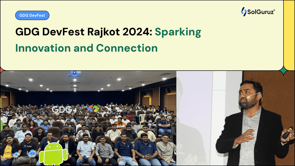 Group photo of attendees and speaker at GDG DevFest Rajkot 2024