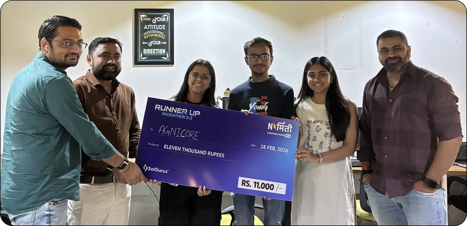 agnicore team runner up at solguruz nirmitee 2.0 ai hackathon