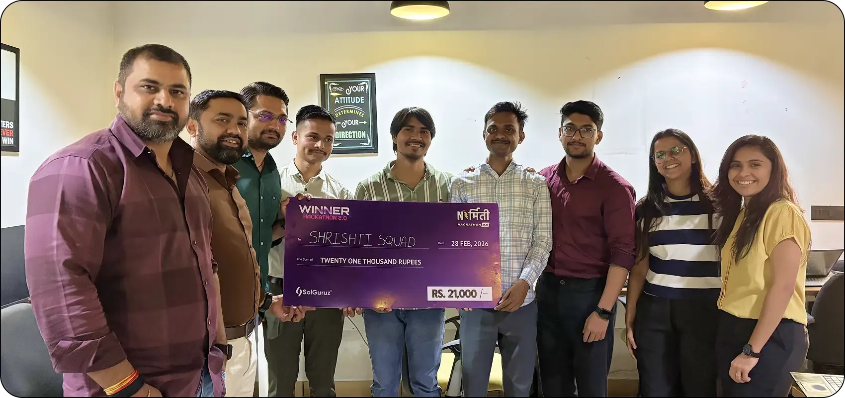 shristisquad team winning solguruz nirmitee 2.0 ai hackathon