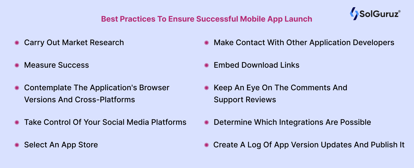 Best Practices to ensure successful mobile app launch
