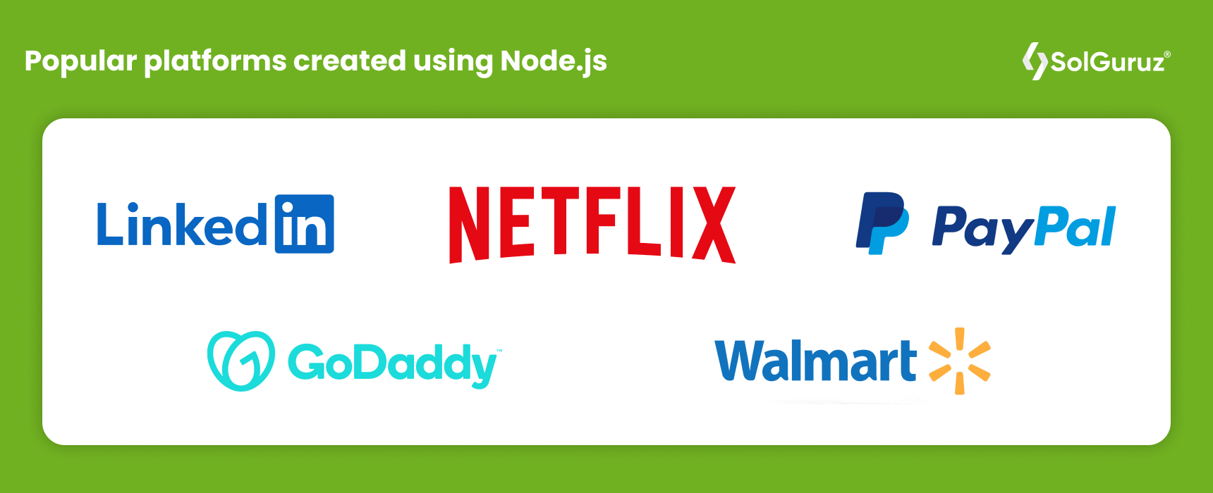 Popular platforms created using Node.js