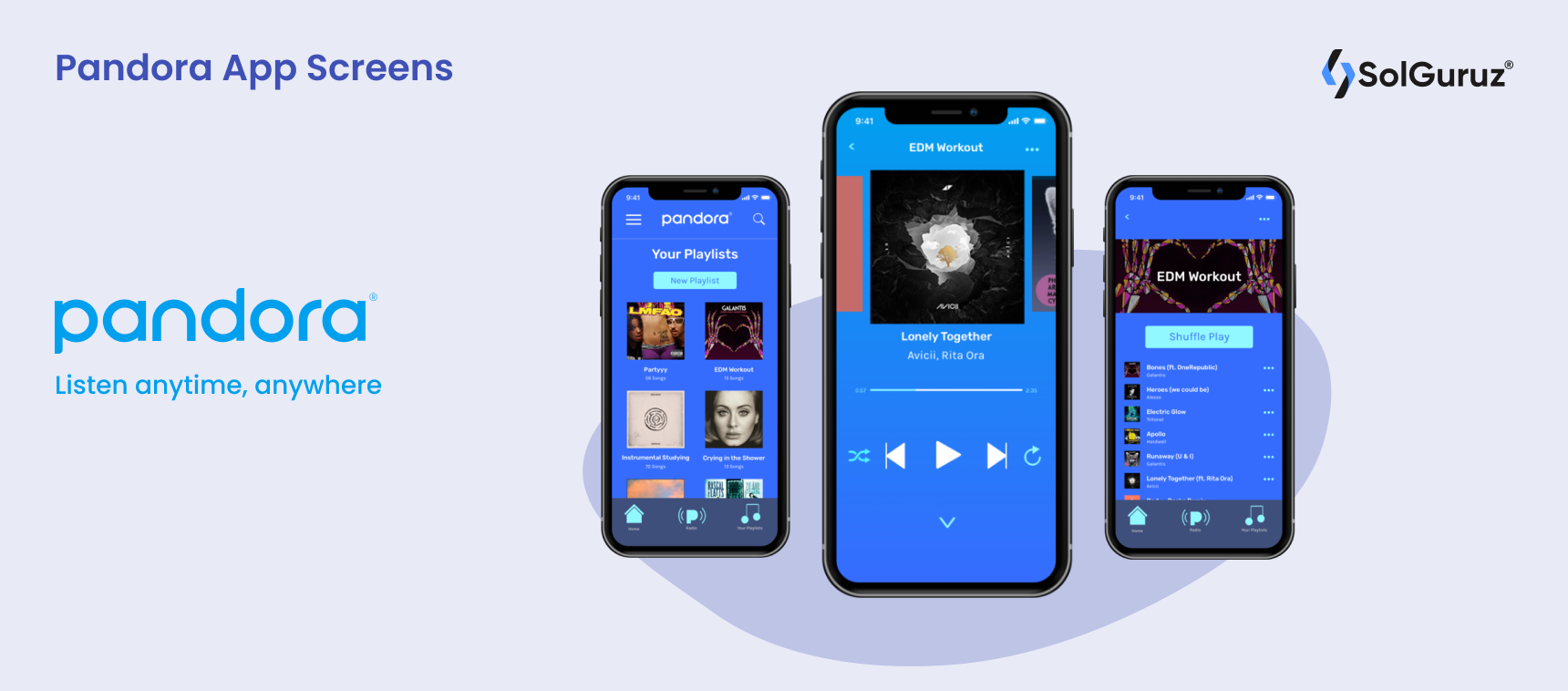Pandora App Screens