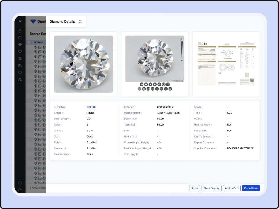 Diamond Inventory web development