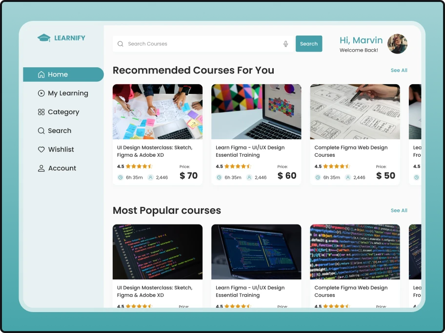 E-Learning Web design and development