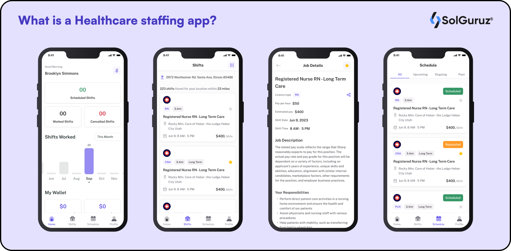What is a Healthcare staffing app
