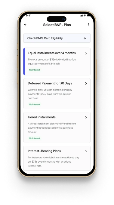 FlexiPe Online App Select BNPL Plan Screen